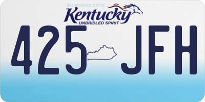 KY license plate 425JFH