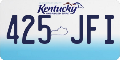 KY license plate 425JFI
