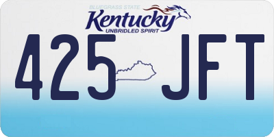KY license plate 425JFT