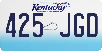 KY license plate 425JGD
