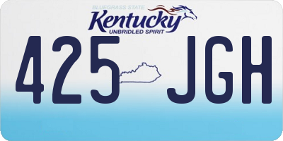 KY license plate 425JGH