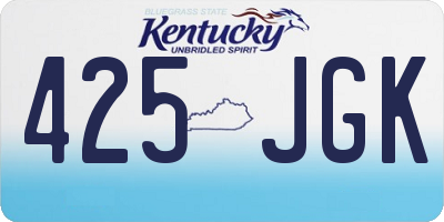 KY license plate 425JGK