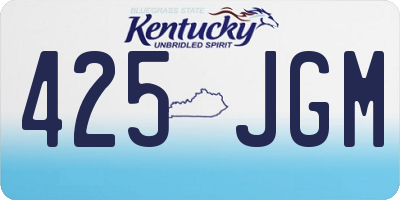 KY license plate 425JGM