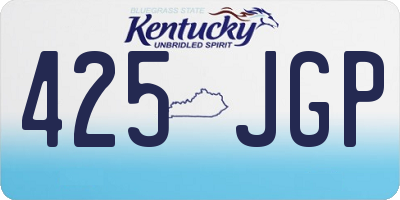 KY license plate 425JGP
