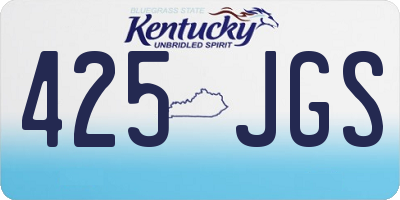 KY license plate 425JGS