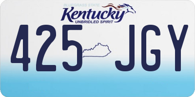 KY license plate 425JGY