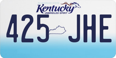 KY license plate 425JHE