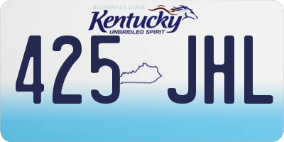 KY license plate 425JHL