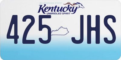 KY license plate 425JHS