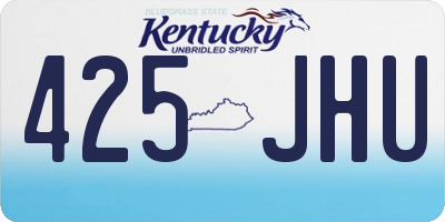 KY license plate 425JHU