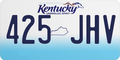 KY license plate 425JHV
