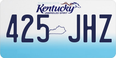 KY license plate 425JHZ