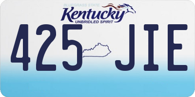 KY license plate 425JIE