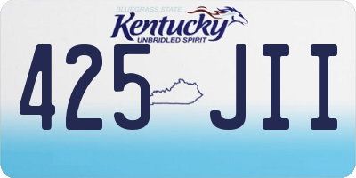 KY license plate 425JII