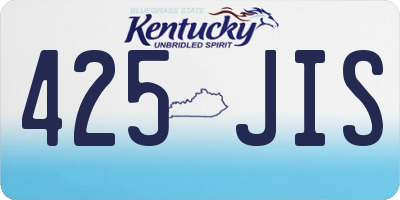 KY license plate 425JIS