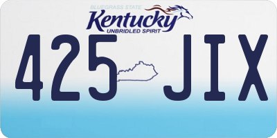 KY license plate 425JIX