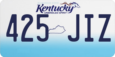 KY license plate 425JIZ