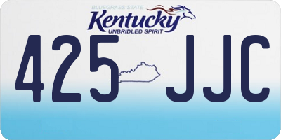 KY license plate 425JJC