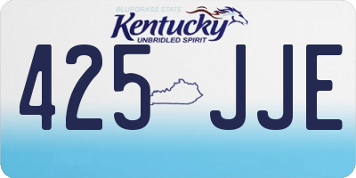 KY license plate 425JJE