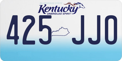 KY license plate 425JJO