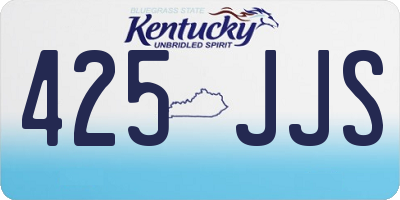 KY license plate 425JJS