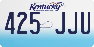KY license plate 425JJU