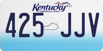 KY license plate 425JJV