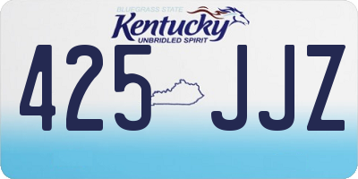 KY license plate 425JJZ