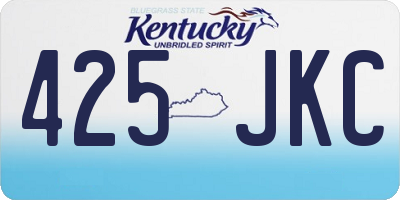 KY license plate 425JKC