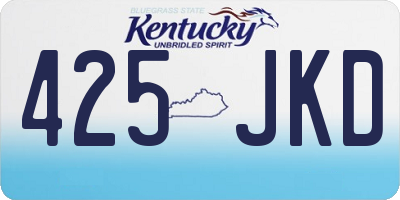 KY license plate 425JKD