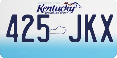 KY license plate 425JKX