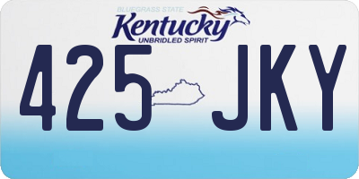 KY license plate 425JKY