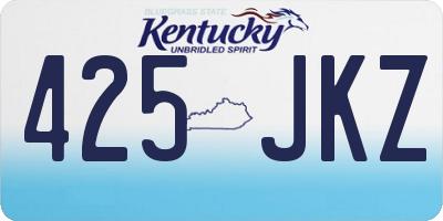 KY license plate 425JKZ