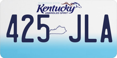 KY license plate 425JLA