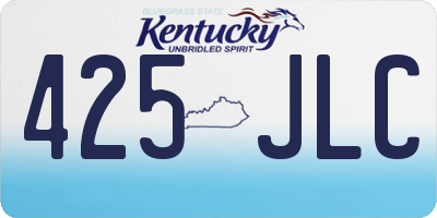 KY license plate 425JLC