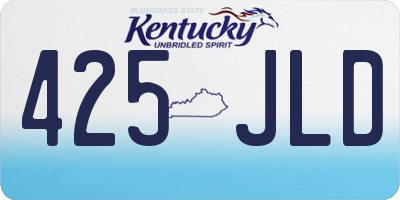 KY license plate 425JLD
