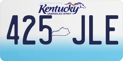 KY license plate 425JLE