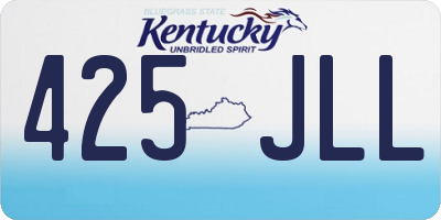 KY license plate 425JLL