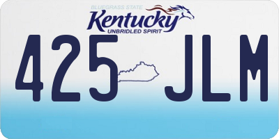 KY license plate 425JLM