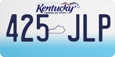 KY license plate 425JLP