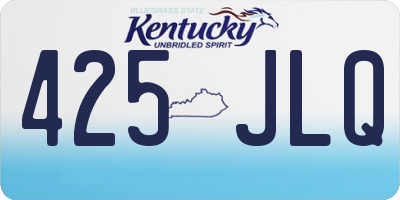 KY license plate 425JLQ