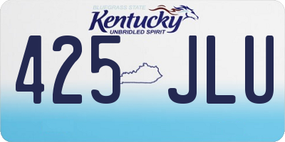 KY license plate 425JLU