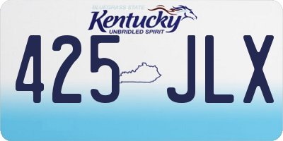 KY license plate 425JLX