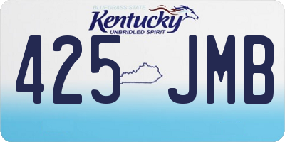 KY license plate 425JMB