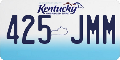 KY license plate 425JMM