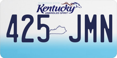KY license plate 425JMN