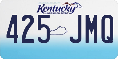 KY license plate 425JMQ
