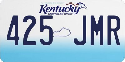 KY license plate 425JMR
