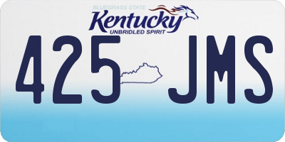 KY license plate 425JMS