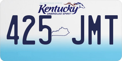 KY license plate 425JMT